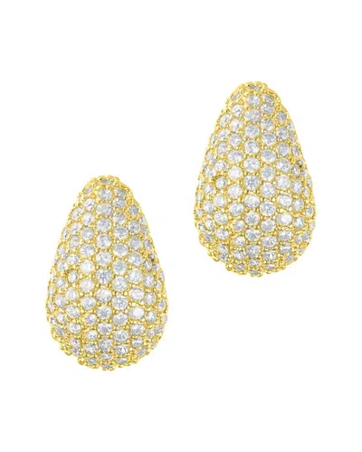Adornia 14k Plated Teardrop Pave Earrings In Gold
