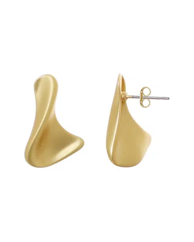 Adornia 14k Plated Twist Stud Earrings In Gold