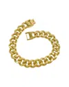 Adornia 14k Plated Water Resistant Extra Thick Cuban Chain Bracelet