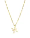 Adornia 14k Plated Zodiac Aquarius Necklace In Gold
