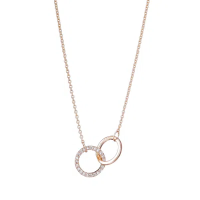 Adornia Cubic Zirconia Interlocking Circle Pendant Necklace In Gold