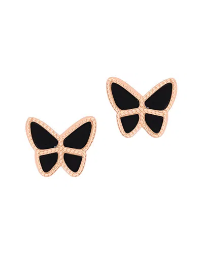 ADORNIA ADORNIA 14K ROSE GOLD PLATED BUTTERFLY STUDS