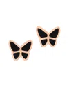 Adornia 14k Rose Gold Plated Black Butterfly Stud Earrings