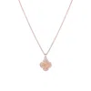 Adornia Cubic Zirconia Button Clover Halo Pendant Necklace In Gold
