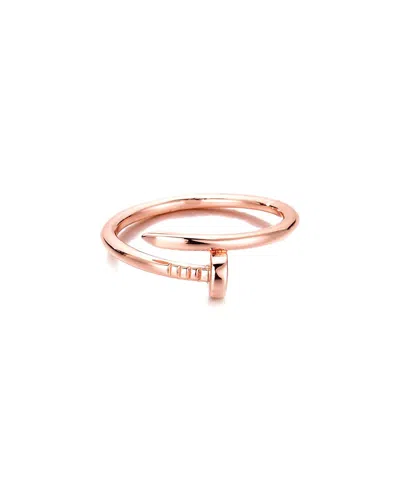 Adornia 14k Rose Gold Plated Nail Ring