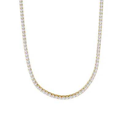 Adornia 14k Yellow Gold 3mm Tennis Chain Necklace
