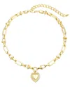 Adornia 14k Yellow Gold Plated Chunky Mixed Link Chain Flu