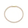 Adornia 14k Yellow Gold Plated Crystal Bezeled Tennis Bracelet In Gold