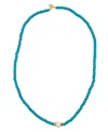 Adornia 14k Gold Plated Beaded Necklace In Turquoise