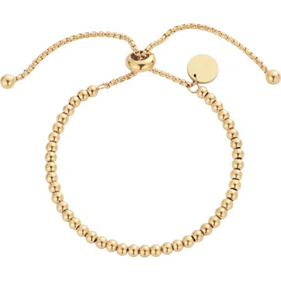 Adornia Tarnish Resistant 18k Gold Plated Beaded Bolo Bracelet