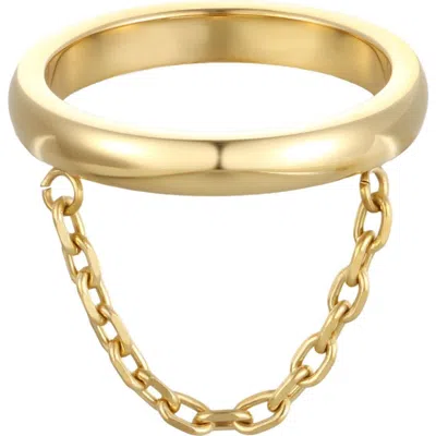Adornia 18k Plated Stainless Steel Ring In Gold
