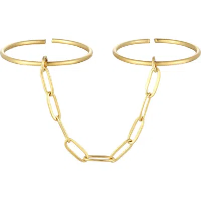 Adornia 18k Plated Stainless Steel Ring In Gold