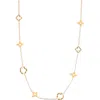 Adornia 18k Gold Plated Clover Station Necklace In Gold