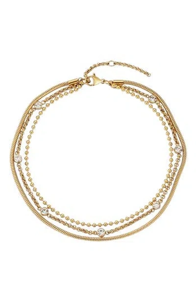 Adornia 18k Gold Plated Layered Anklet