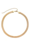 Adornia Tarnish Resistant 18k Gold Plated Mesh Chain Necklace In Gold