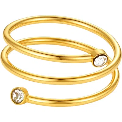Adornia 18k Gold Plated Spiral Bypass Ring