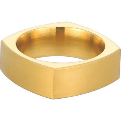 Adornia 18k Gold Plated Square Band Ring