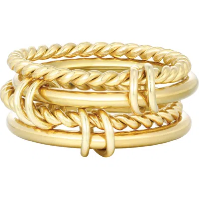 Adornia 18k Gold Plated Stacked Band Ring