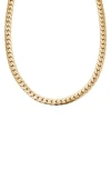 Adornia 18k Gold Plated Stainless Steel Curb Chain Necklace In Gold