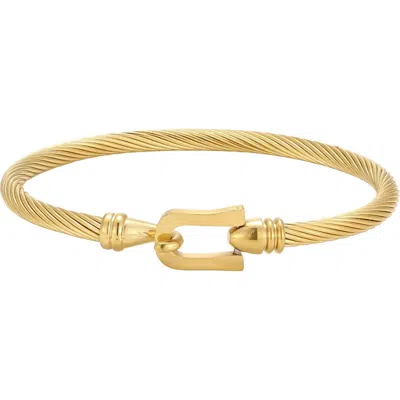 Adornia 18k Plated Stainless Steel Bracelet In Gold