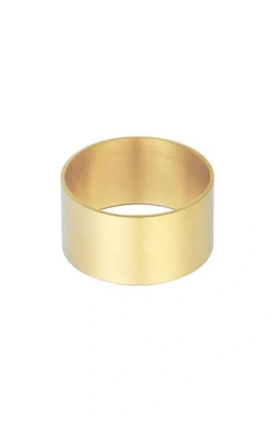 Adornia 18k Gold Plated Wide Band Ring In Red