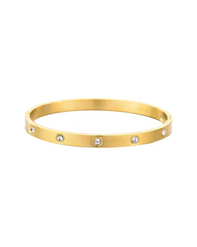 ADORNIA ADORNIA 18K PLATED CRYSTAL ETERNITY CUFF BRACELET