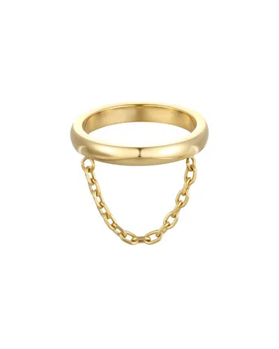 Adornia 18k Plated Stainless Steel Ring In Gold