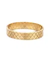 Adornia 18k Plated Stainless Steel Tarnish-resistant Clover Bangle Bracelet In Gold