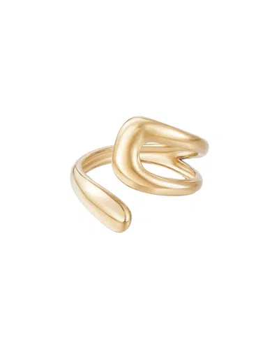 Adornia 18k Plated Stainless Steel Tarnish-resistant Open Bands Ring In Gold