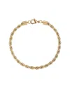 Adornia 18k Plated Stainless Steel Tarnish-resistant Rope Chain Bracelet In Gold