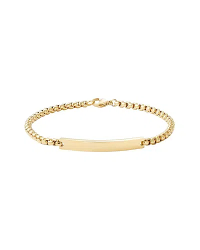Adornia 18k Plated Stainless Steel Tarnish-resistant Id Bracelet In Gold