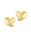 Adornia Tarnish Resistant 18k Gold Plated Oversized Puffy Heart Earrings