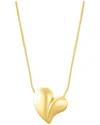 Adornia Tarnish Resistant 18k Gold Plated Oversized Puffy Heart Necklace