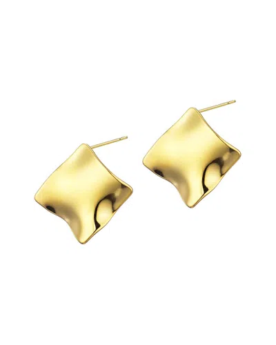ADORNIA ADORNIA 18K PLATED WAVE STUD EARRINGS