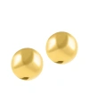 Adornia 18k Yellow Gold Plated Tarnish Resistant Oversized Ball Earrings