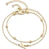 Adornia 2-piece Initial Bead Chain Bracelet Set