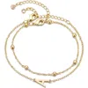 Adornia 2-piece Initial Bead Chain Bracelet Set