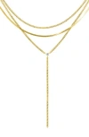 Adornia 3-piece Mixed Chain Necklace Set In Gold