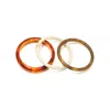 Adornia 3-piece Resin Bangle Bracelet Set In Brown