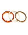 Adornia 3-piece Resin Bangle Bracelet Set In Multi