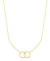 Adornia Adjustable Cubic Zirconia Pave Rings Necklace In Gold