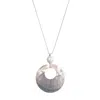 Adornia Adjustable Leather And Shell Necklace In Metallic