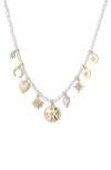 Adornia 14k Gold Plated Vintage Charm Pearl Strand Necklace In White