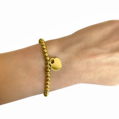 Adornia Ball Bead Bracelet Gold In Yellow