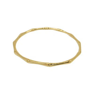 Adornia Bamboo Bangle Gold In Yellow