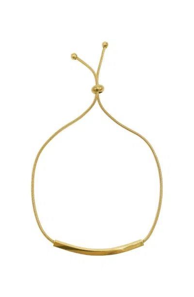Adornia Bar Bolo Bracelet Gold In Yellow