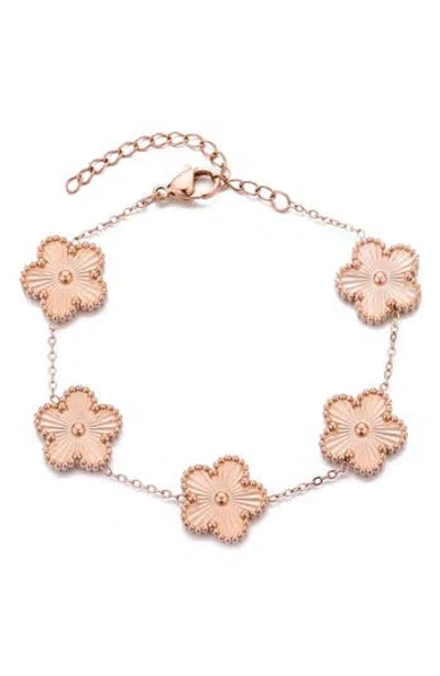 ADORNIA ADORNIA BEADED FLOWER STATION BRACELET