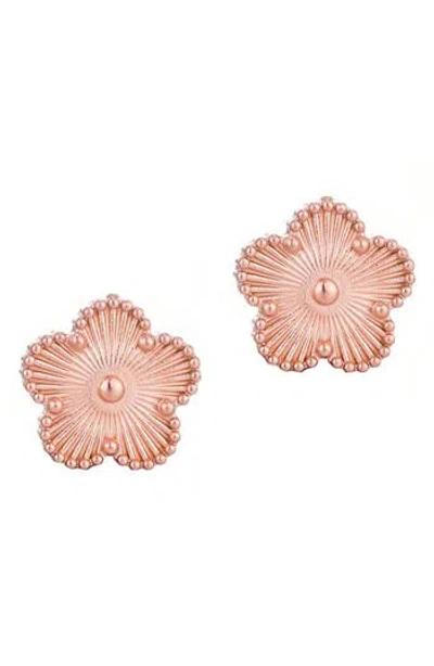 ADORNIA ADORNIA BEADED FLOWER STUD EARRINGS