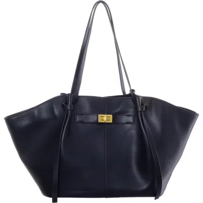 Adornia Belted Faux Leather Tote In Black