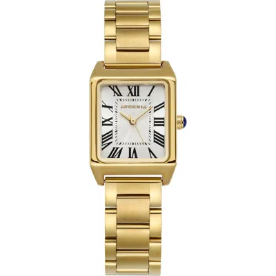 Adornia Berlin Bracelet Strap Watch, 25.7mm In Gold/ White